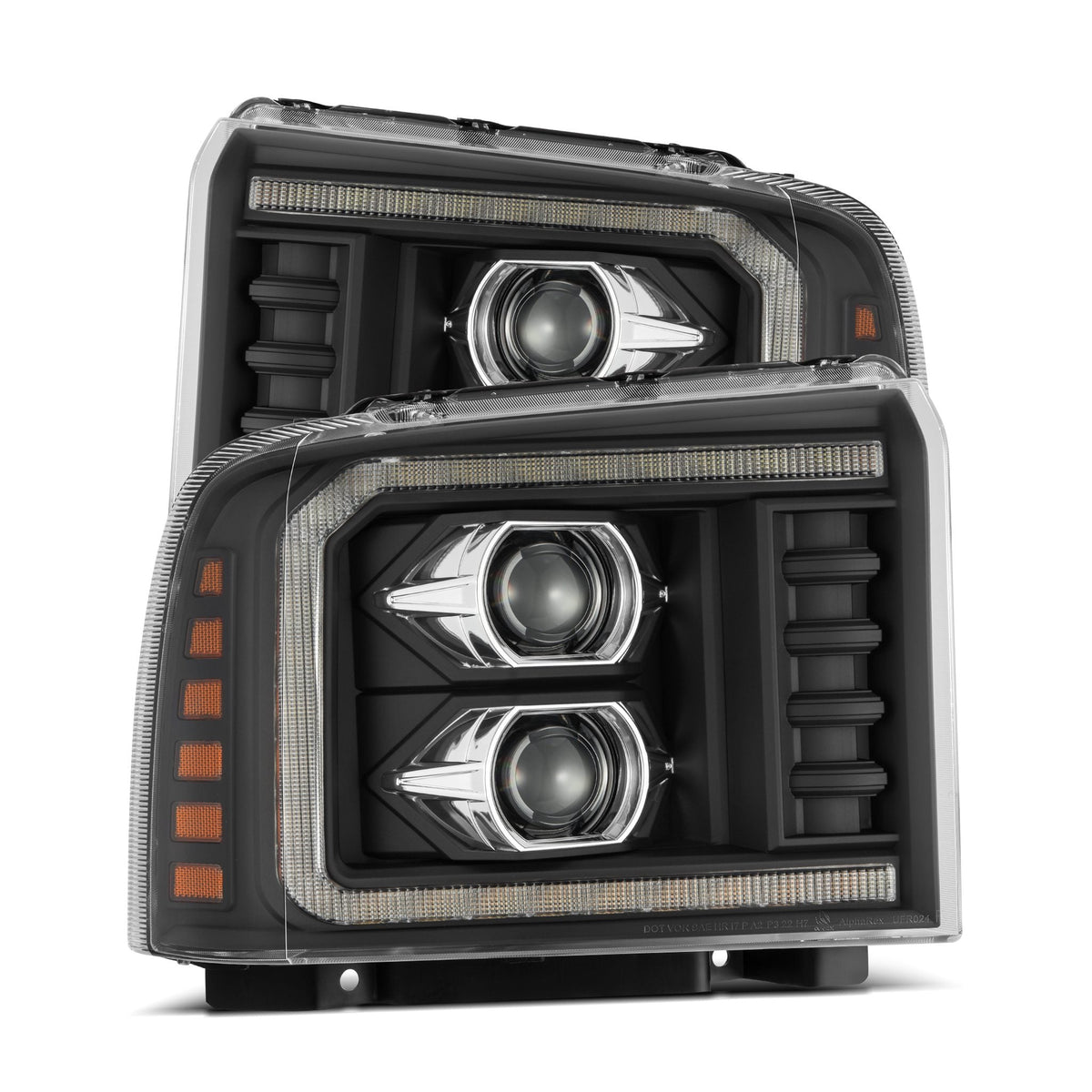 AlphaRex LUXX-Series LED Projector Headlights for Ford Super Duty / Ford Excursion - Black