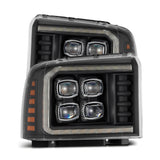 AlphaRex NOVA-Series LED Projector Headlights for Ford Super Duty / Ford Excursion - Black
