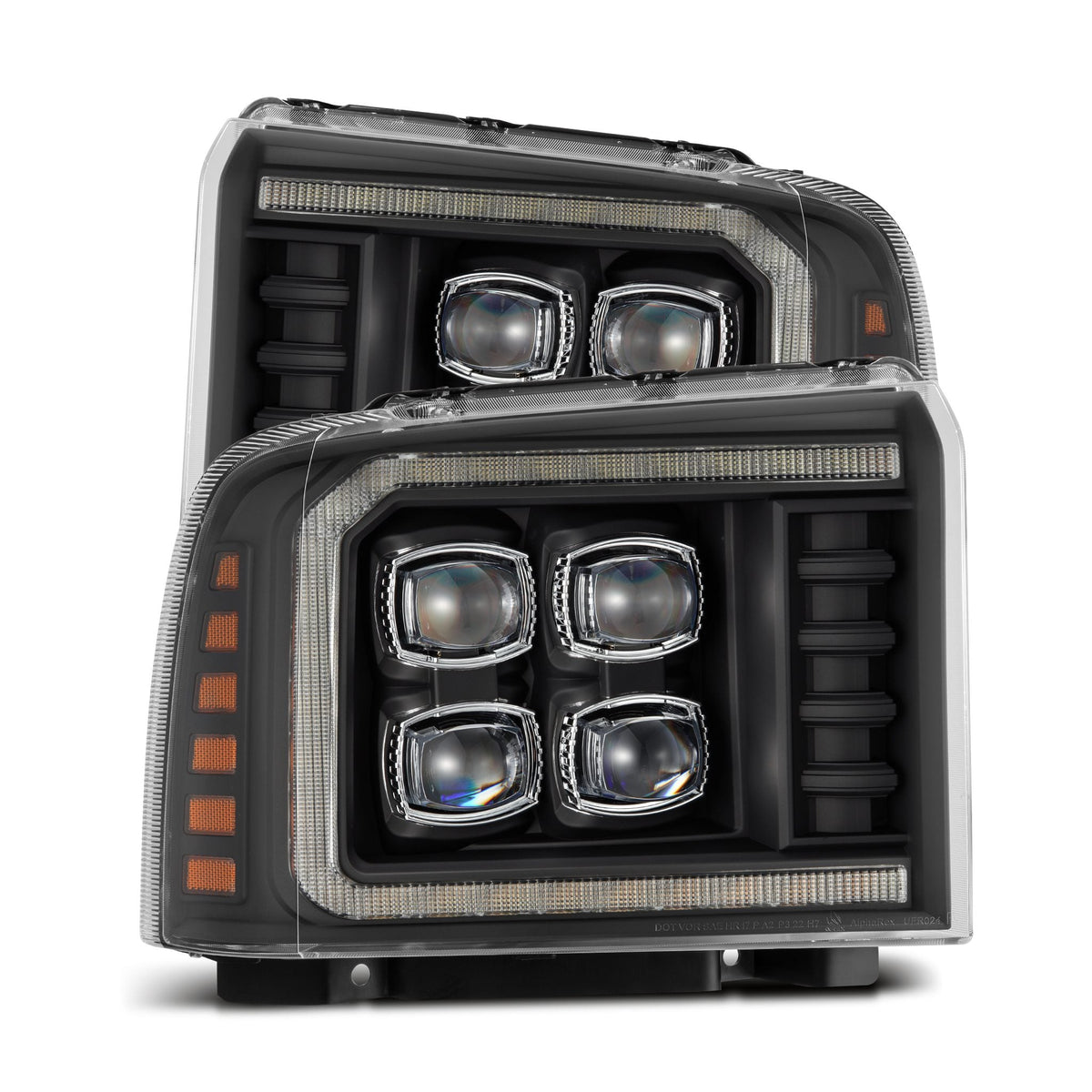 AlphaRex NOVA-Series LED Projector Headlights for Ford Super Duty / Ford Excursion - Black