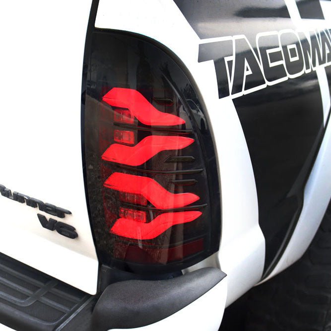 AlphaRex LUXX-Series LED Tail Lights for Toyota Tacoma - Black Smoke