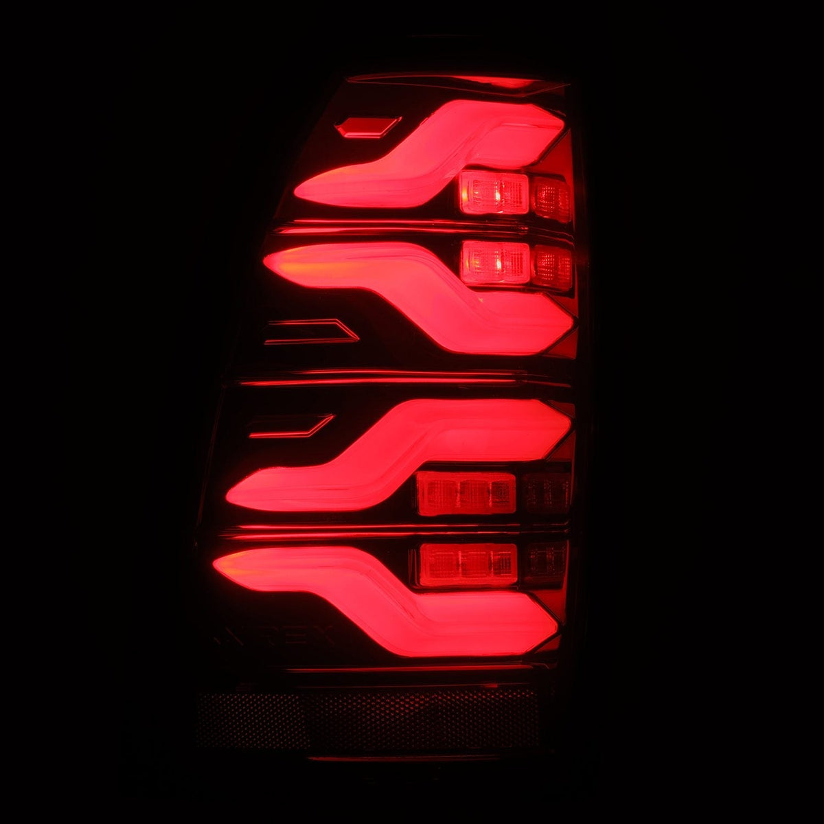 AlphaRex LUXX-Series LED Tail Lights for Toyota Tacoma - Black Red