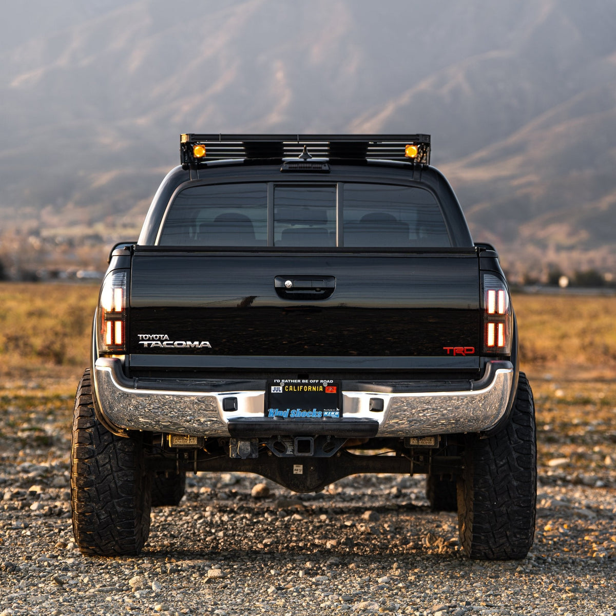 AlphaRex NOVA-Series Prismatic LED Tail Lights for Toyota Tacoma - Black Smoke