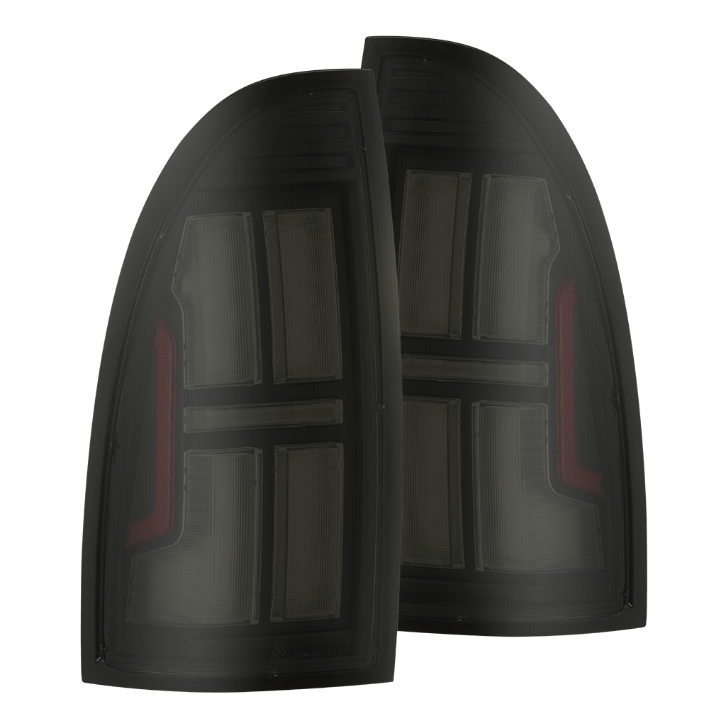 AlphaRex NOVA-Series Prismatic LED Tail Lights for Toyota Tacoma - Black Smoke