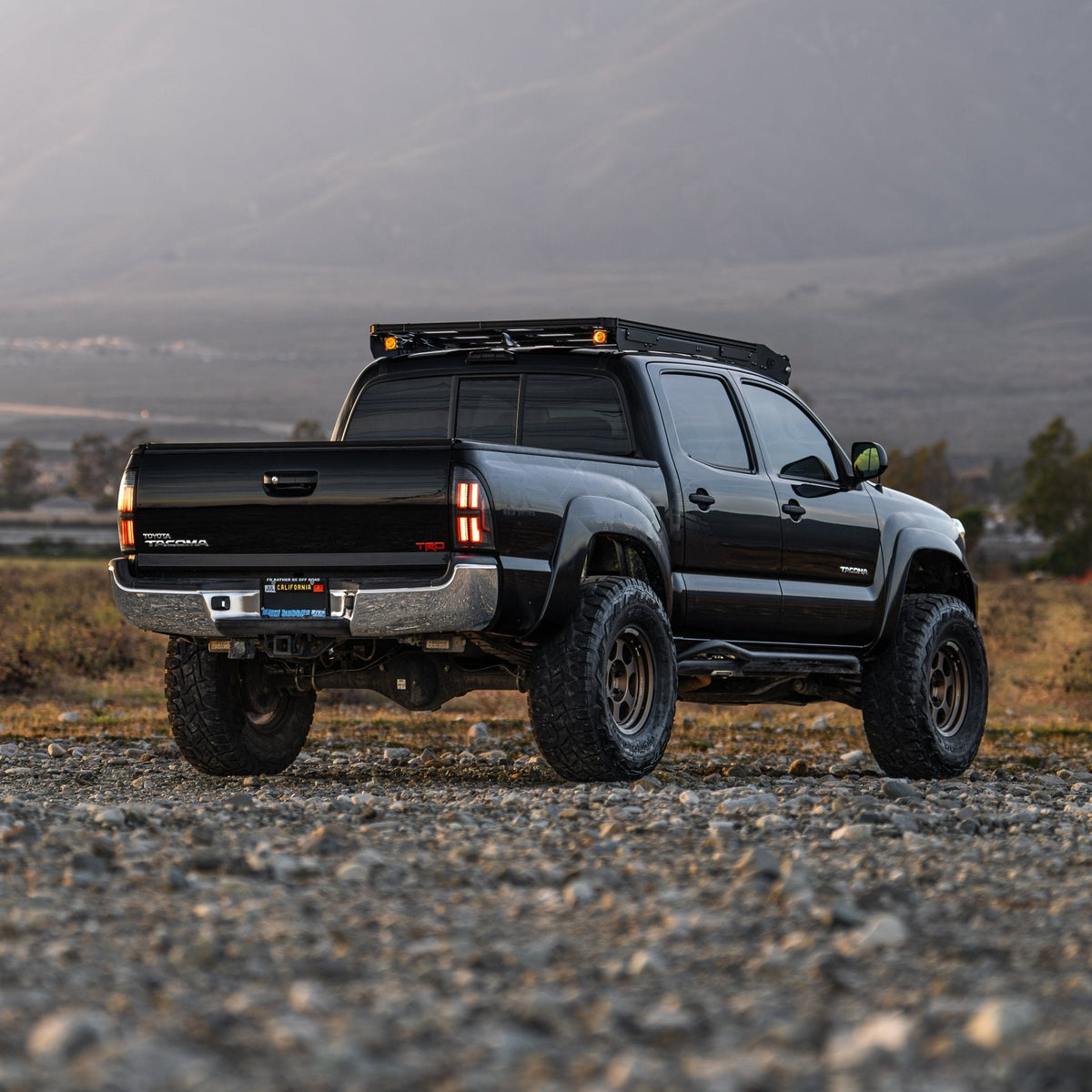 AlphaRex NOVA-Series Prismatic LED Tail Lights for Toyota Tacoma - Black Smoke