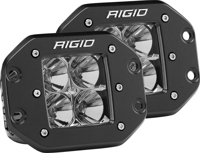 RIGID D-Series PRO LED Pod Pair, Flood, Flush Mount