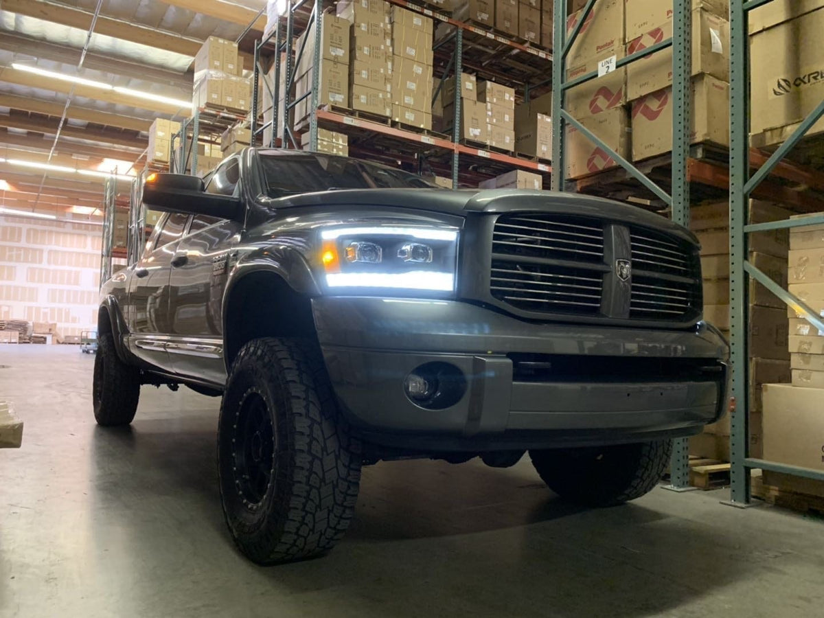 AlphaRex PRO-Series Halogen Projector Headlights for Ram 1500 / Ram 2500/3500 - Chrome