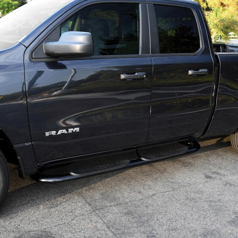 Westin Platinum 4 Oval Nerf Step Bars, Crew Cab, Black, fits Ram 1500