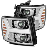 AlphaRex LUXX-Series LED Projector Headlights for Chevrolet Silverado 1500 / Chevrolet Silverado HD 2500/3500 - Chrome