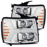 AlphaRex NOVA-Series LED Projector Headlights for Chevrolet Silverado 1500 / Chevrolet Silverado HD 2500/3500 - Chrome