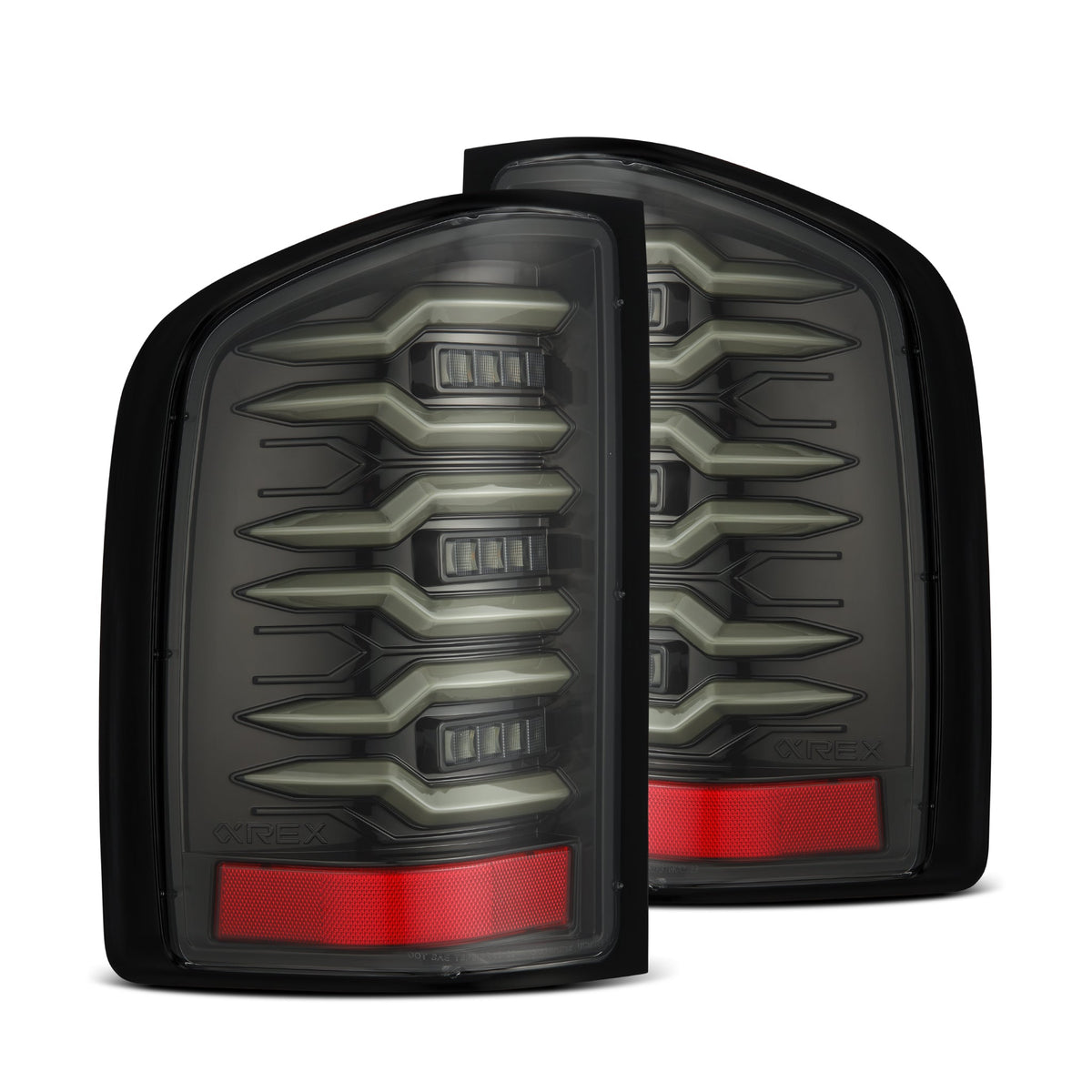 AlphaRex LUXX-Series LED Tail Lights for Chevrolet Silverado 1500 / Chevrolet Silverado HD 2500/3500 - Alpha-Black