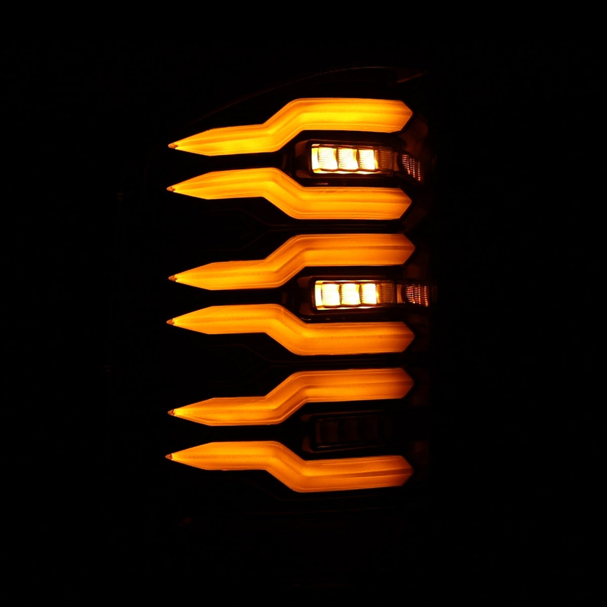 AlphaRex LUXX-Series LED Tail Lights for Chevrolet Silverado 1500 / Chevrolet Silverado HD 2500/3500 - Alpha-Black