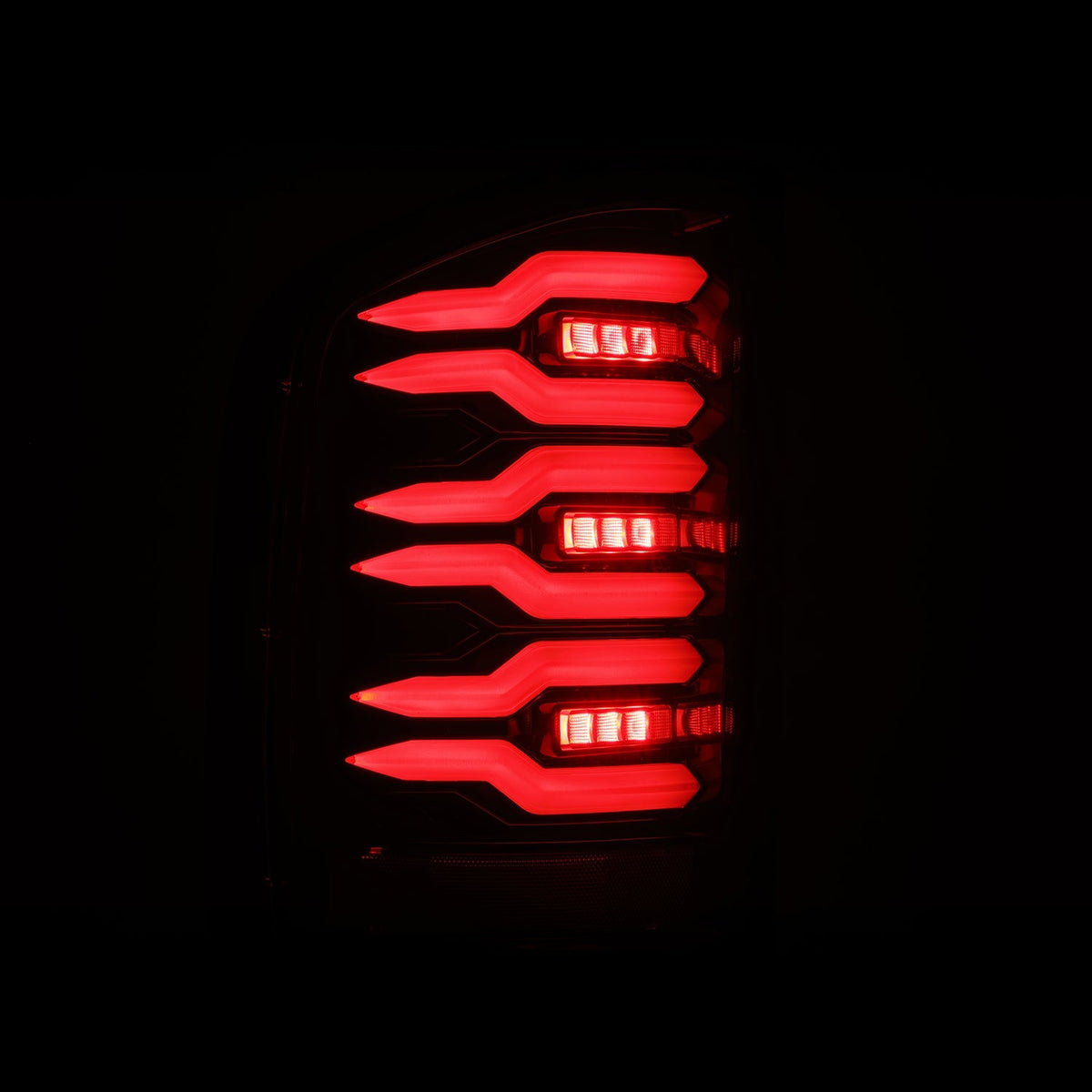 AlphaRex LUXX-Series LED Tail Lights for Chevrolet Silverado 1500 / Chevrolet Silverado HD 2500/3500 - Alpha-Black