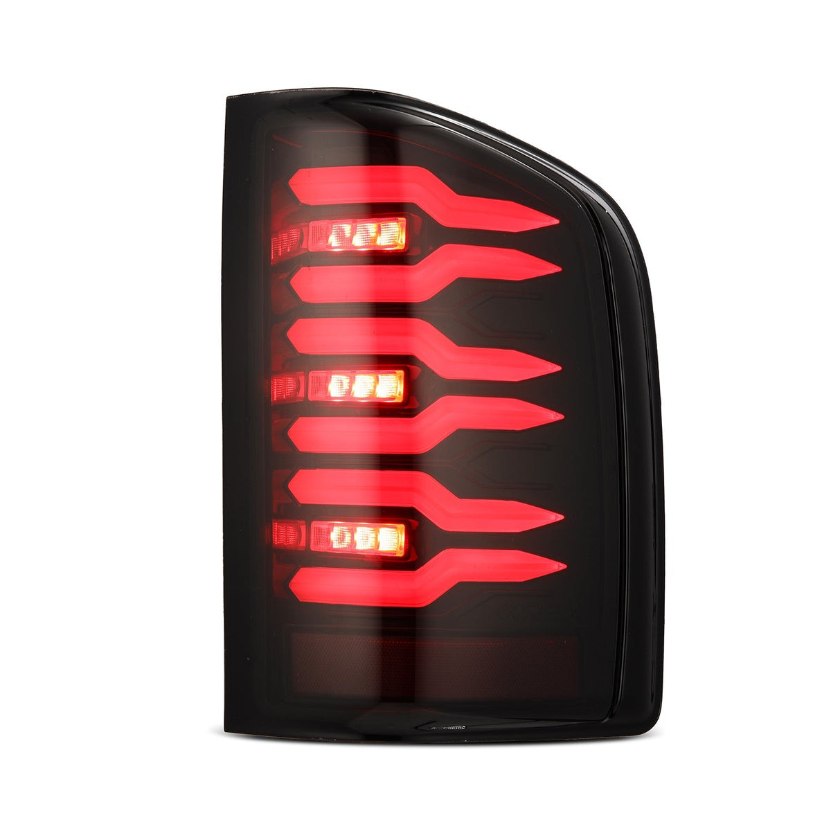 AlphaRex LUXX-Series LED Tail Lights for Chevrolet Silverado 1500 / Chevrolet Silverado HD 2500/3500 - Black Red