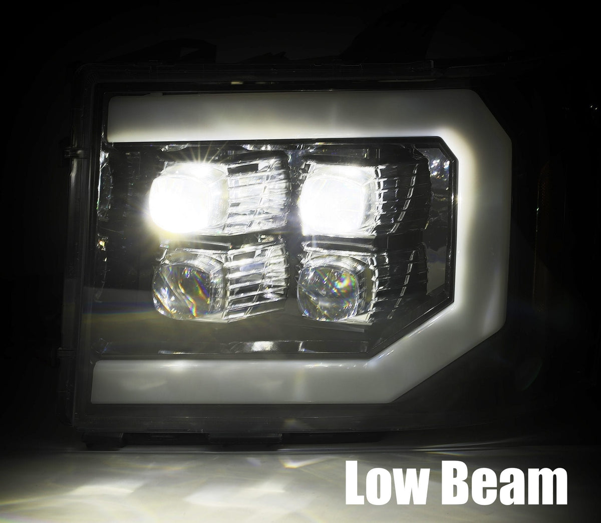 AlphaRex NOVA-Series LED Projector Headlights for GMC Sierra 1500 / GMC Sierra HD 2500/3500 - Black