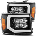 AlphaRex NOVA-Series LED Projector Headlights for GMC Sierra 1500 / GMC Sierra HD 2500/3500 - Black