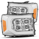 AlphaRex NOVA-Series LED Projector Headlights for GMC Sierra 1500 / GMC Sierra HD 2500/3500 - Chrome