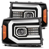 AlphaRex PRO-Series Halogen Projector Headlights for GMC Sierra 1500 / GMC Sierra HD 2500/3500 - Black