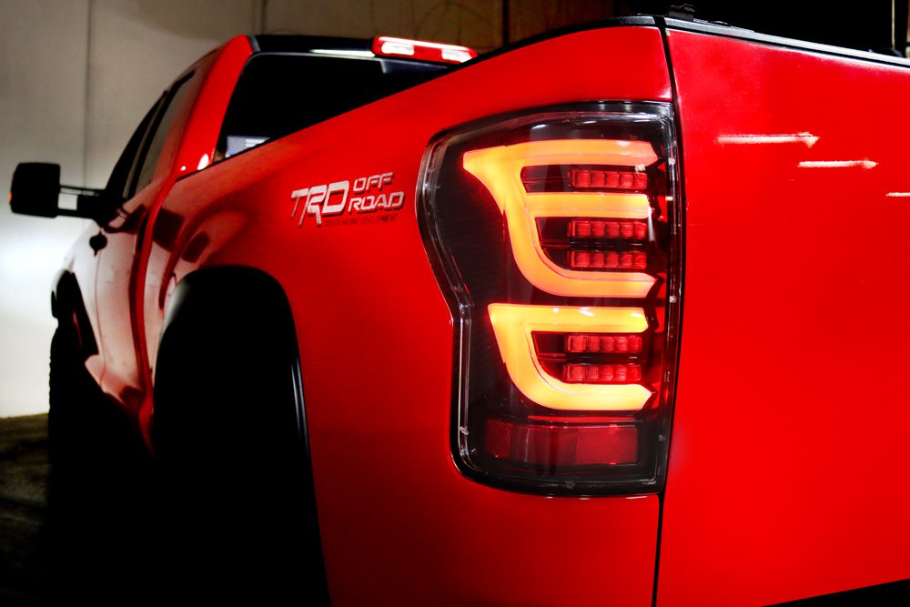 AlphaRex LUXX-Series LED Tail Lights for Toyota Tundra - Black Smoke