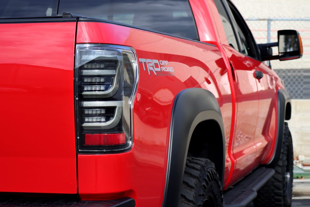 AlphaRex LUXX-Series LED Tail Lights for Toyota Tundra - Black Smoke