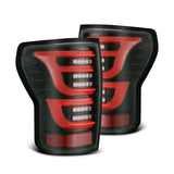 AlphaRex LUXX-Series LED Tail Lights for Toyota Tundra - Black Red