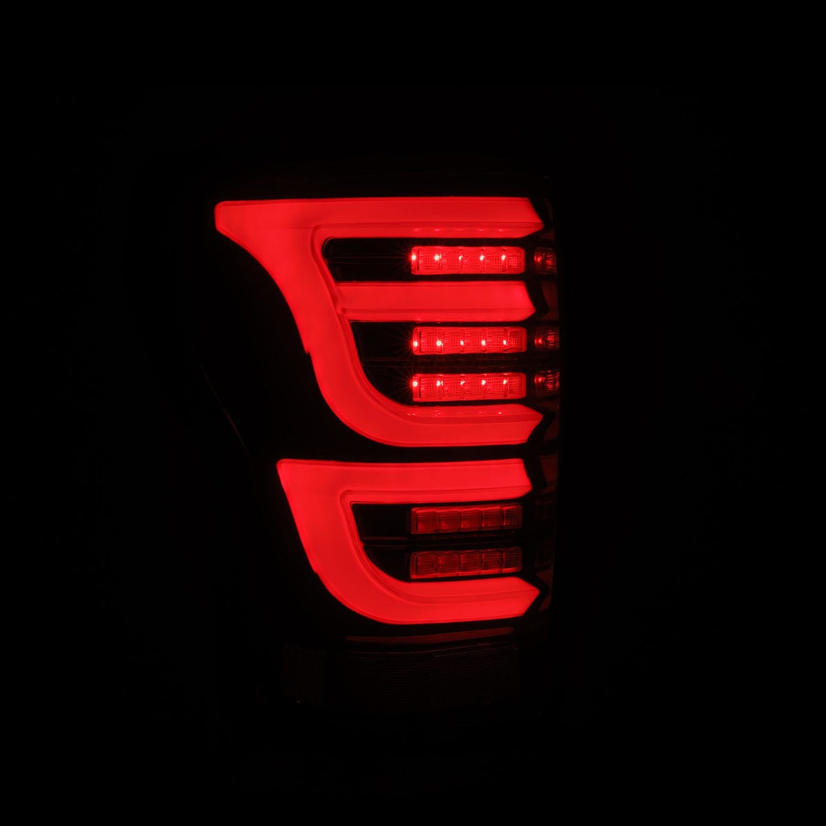AlphaRex LUXX-Series LED Tail Lights for Toyota Tundra - Black Red