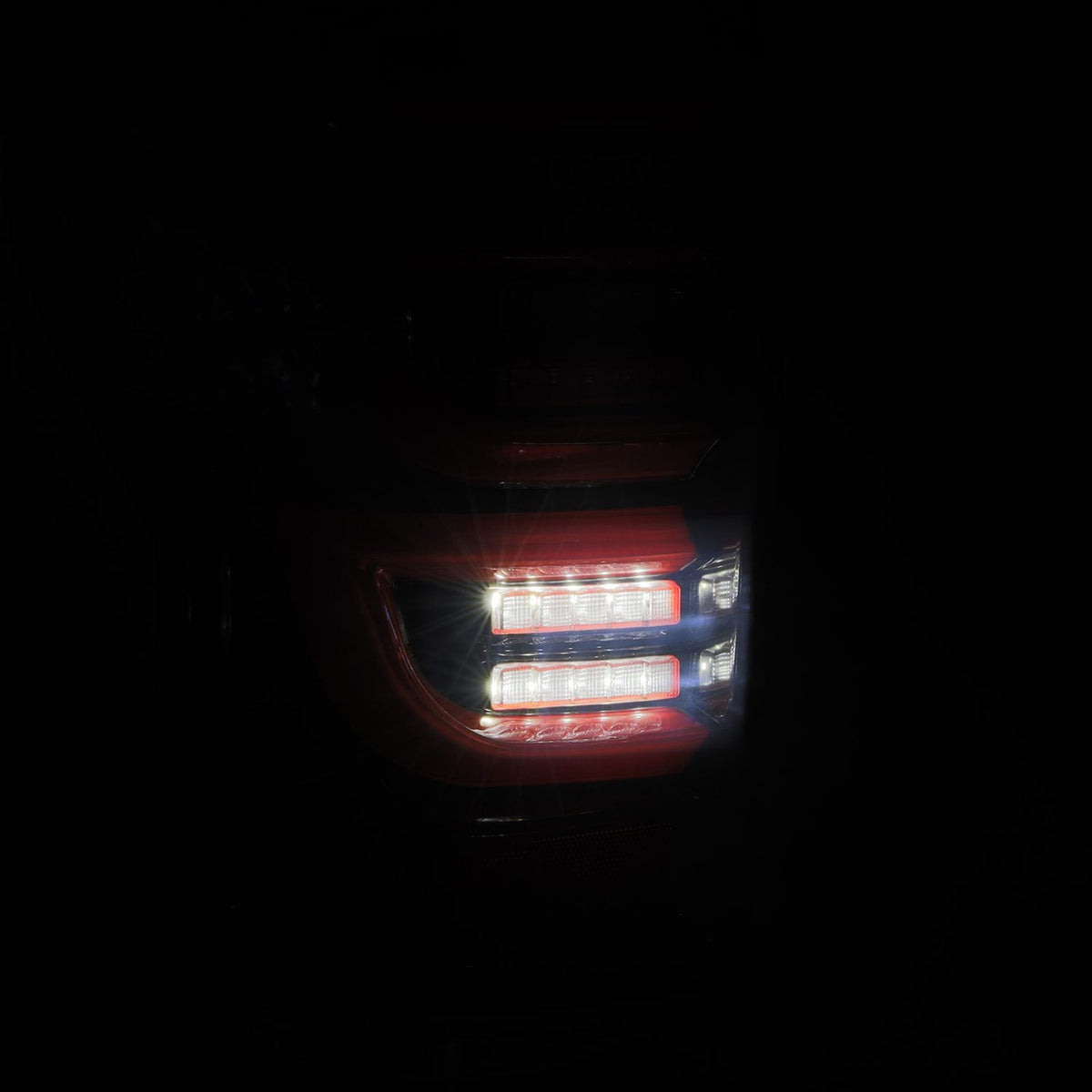 AlphaRex LUXX-Series LED Tail Lights for Toyota Tundra - Black Red