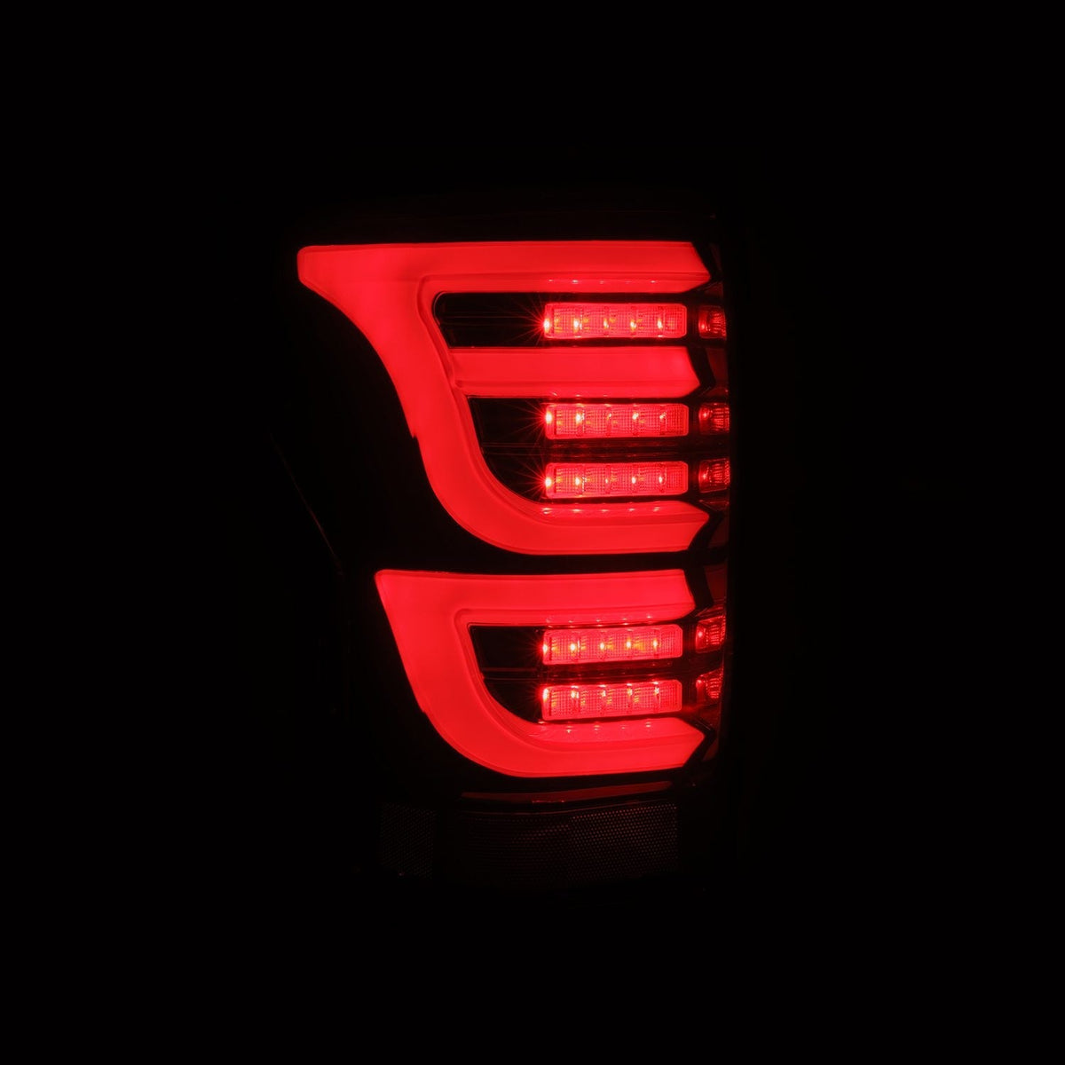 AlphaRex LUXX-Series LED Tail Lights for Toyota Tundra - Black Red