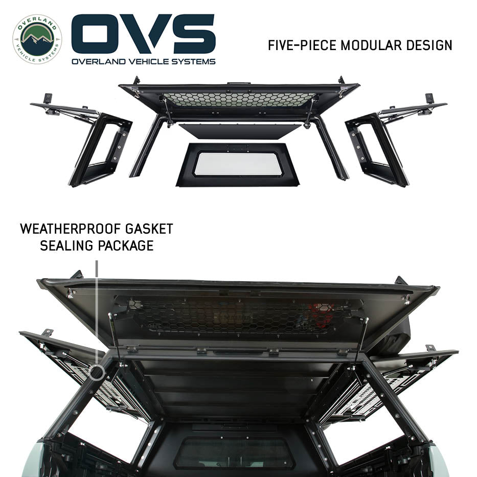 OVS Expedition PRO+ truck cap with full windows for 2007-2021 Toyota Tundra - view 6