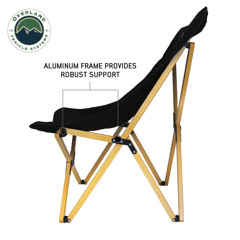 Overland Vehicle Systems Kick It collapsible camp chair with bamboo frame and storage bag - view 6
