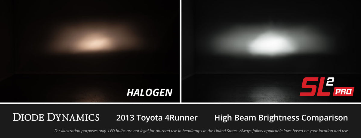 Diode Dynamics high beam LED headlight bulbs for Ram and Ford F-150 – installed