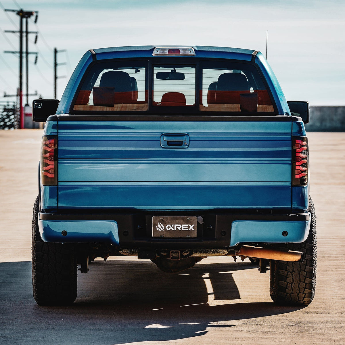 AlphaRex LUXX-Series LED Tail Lights for Ford F-150 - Black Smoke