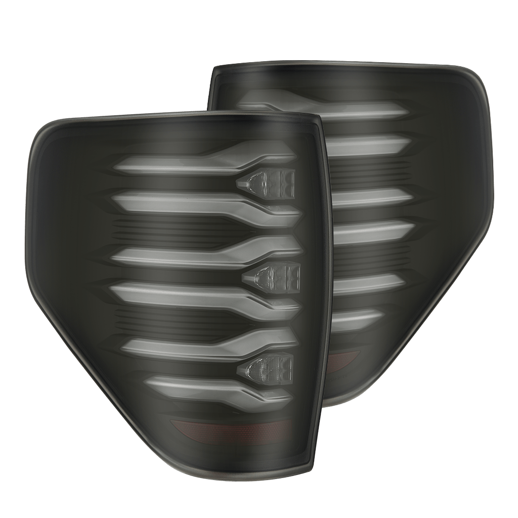 AlphaRex LUXX-Series LED Tail Lights for Ford F-150 - Black Smoke