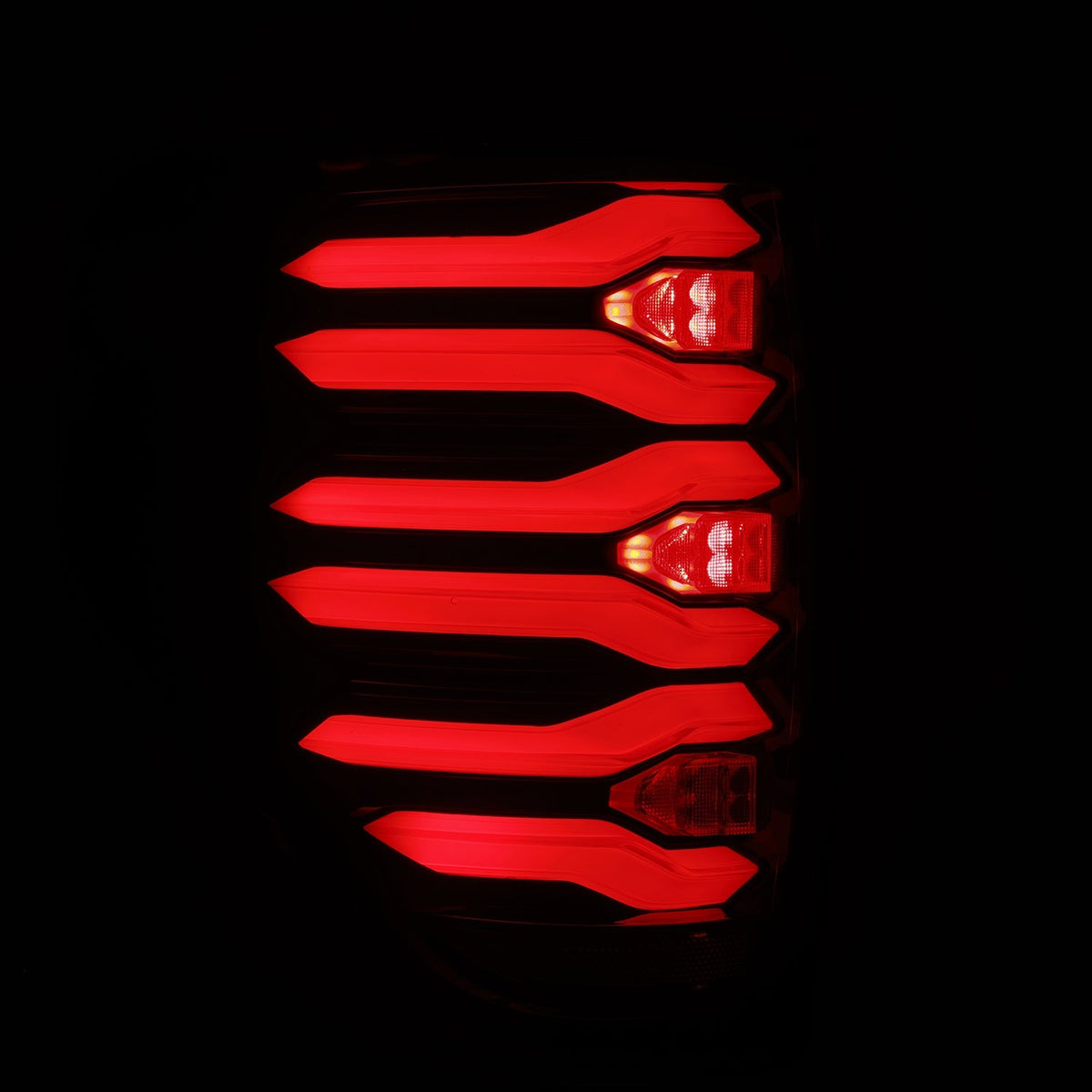 AlphaRex LUXX-Series LED Tail Lights for Ford F-150 - Black Red