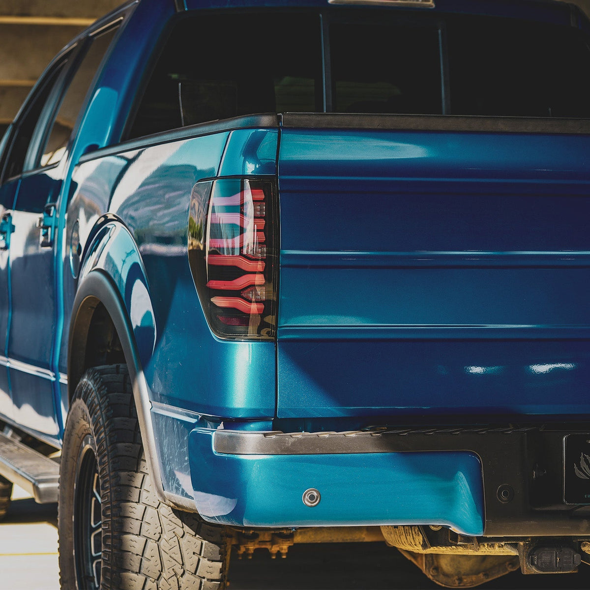 AlphaRex LUXX-Series LED Tail Lights for Ford F-150 - Black Red