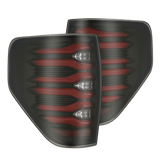 AlphaRex LUXX-Series LED Tail Lights for Ford F-150 - Black Red