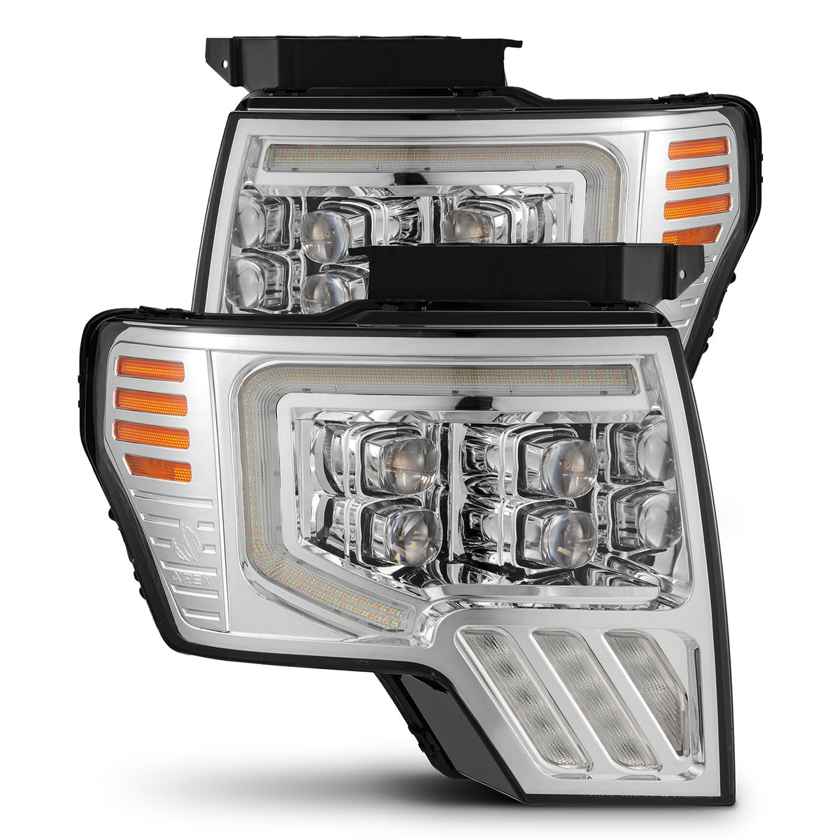 AlphaRex MK II NOVA-Series LED Projector Headlights for Ford F-150 - Chrome