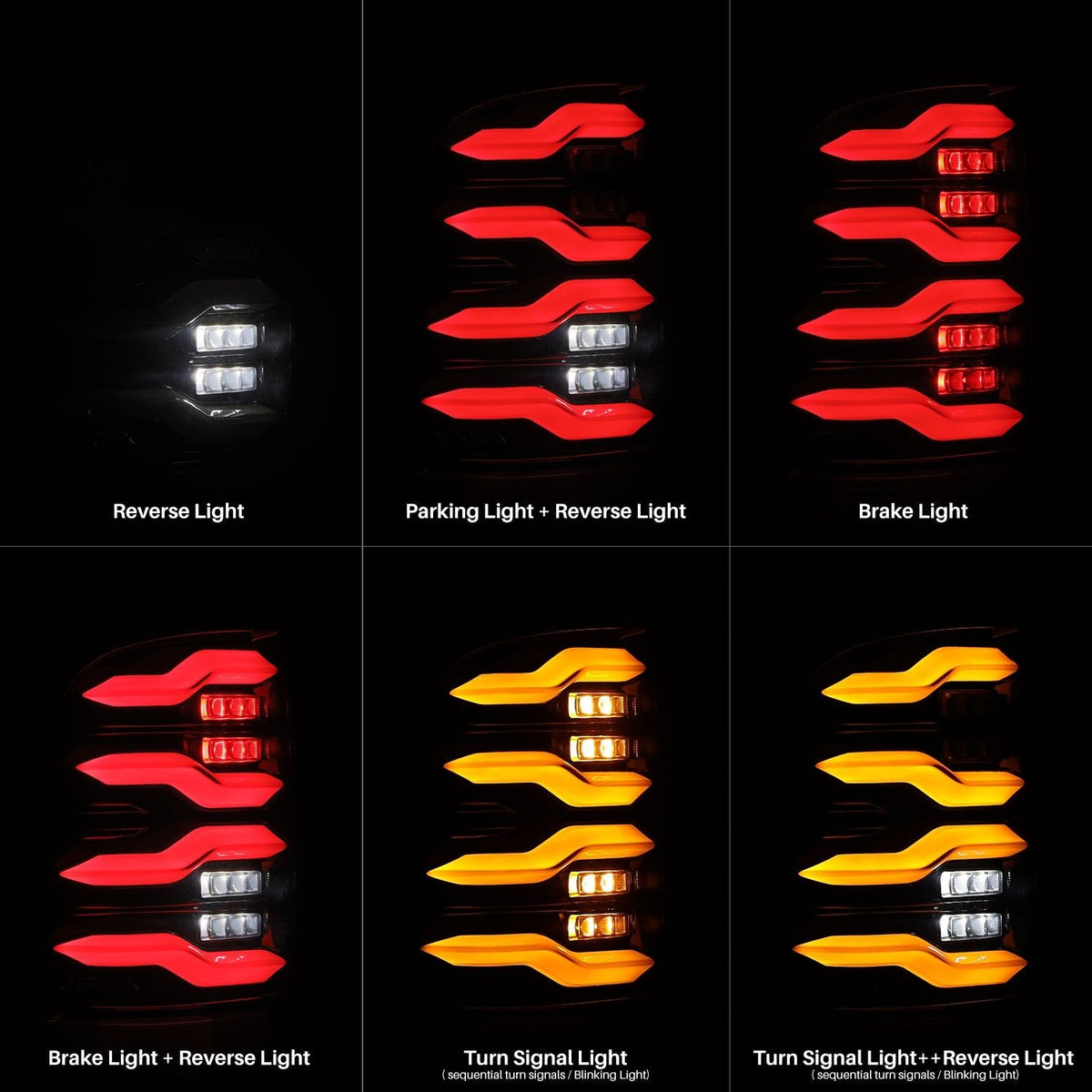 AlphaRex LUXX-Series LED Tail Lights for Ram 1500 / Ram 2500/3500 - Black Smoke