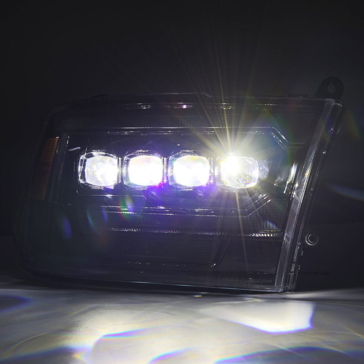 AlphaRex MK II NOVA-Series LED Projector Headlights (5th Gen 2500 Style) for Ram 1500 / Ram 2500/3500 - Alpha-Black