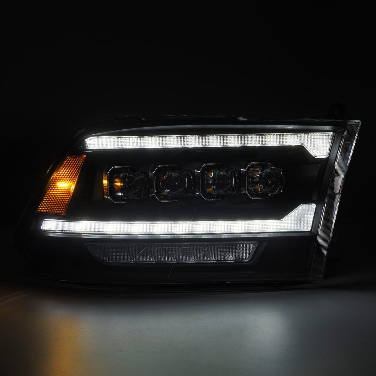 AlphaRex MK II NOVA-Series LED Projector Headlights (5th Gen 2500 Style) for Ram 1500 / Ram 2500/3500 - Black