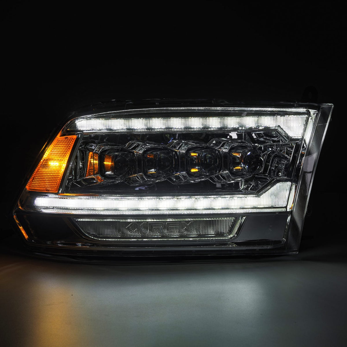 AlphaRex MK II NOVA-Series LED Projector Headlights (5th Gen 2500 Style) for Ram 1500 / Ram 2500/3500 - Chrome