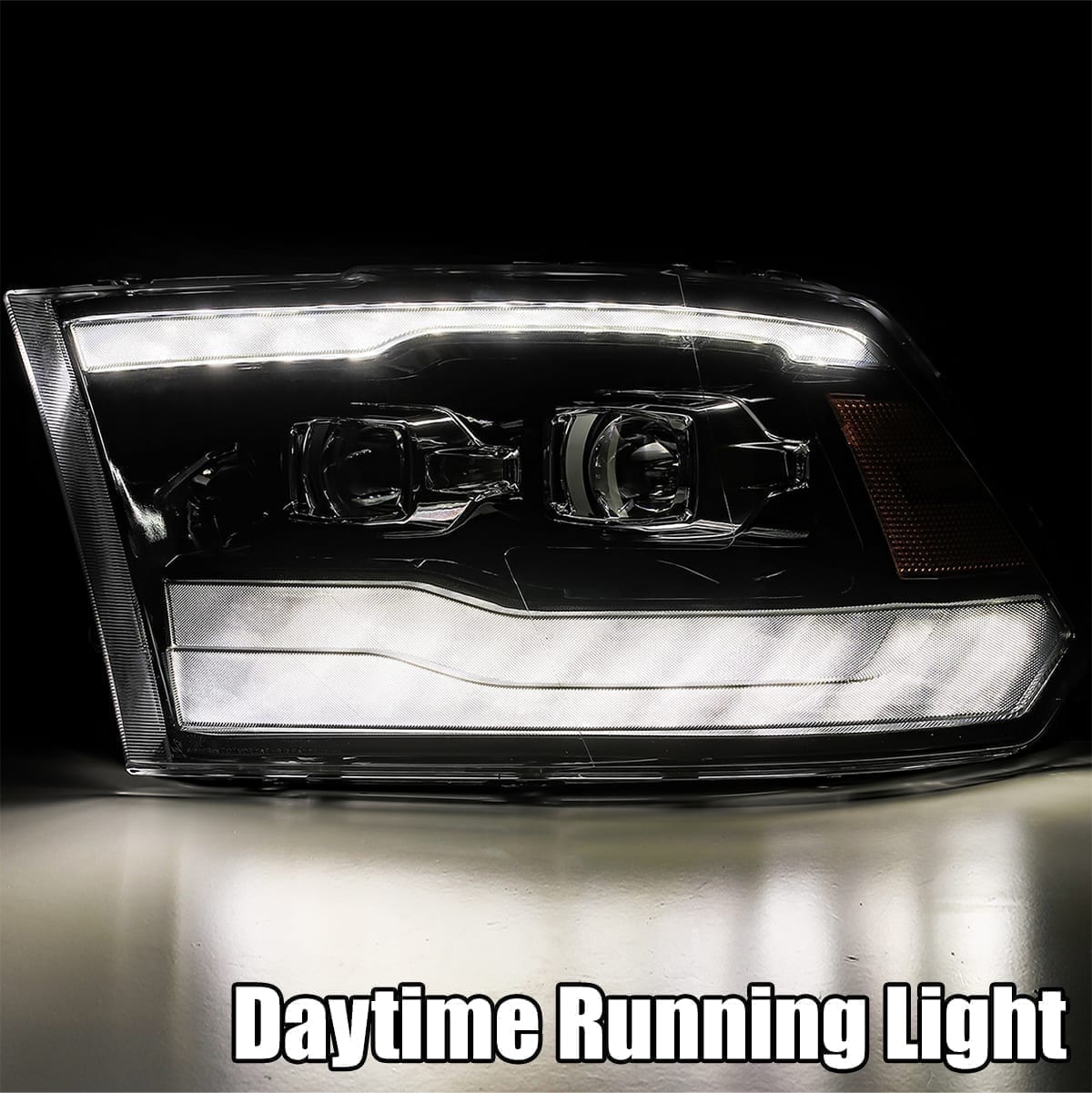 AlphaRex MK II PRO-Series Halogen Projector Headlights for Ram 1500 / Ram 2500/3500 - Alpha-Black