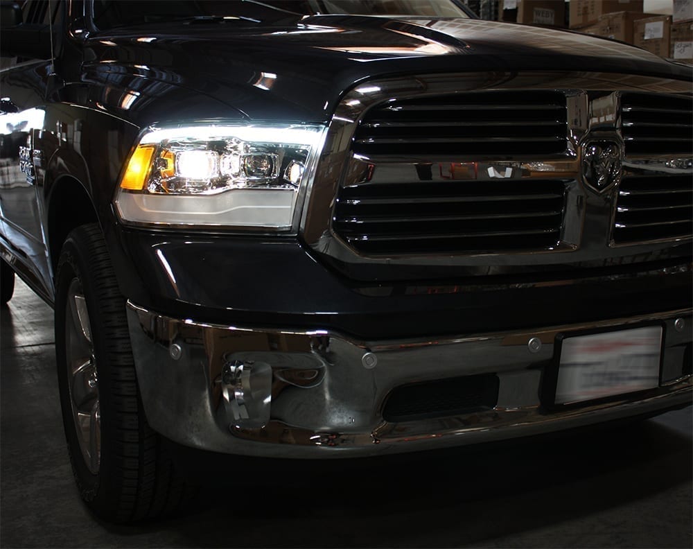 AlphaRex MK II PRO-Series Halogen Projector Headlights for Ram 1500 / Ram 2500/3500 - Chrome