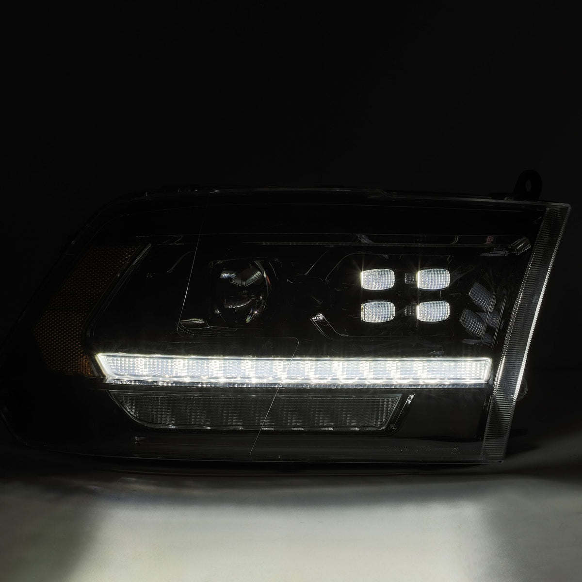 AlphaRex PRO-Series Projector Headlights (5th Gen 2500 Style) for Ram 1500 / Ram 2500/3500 - Alpha-Black