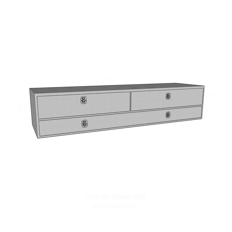 Westin Brute High Cap Stake Bed Contractor TopSider Tool Box, 96 in. with Doors