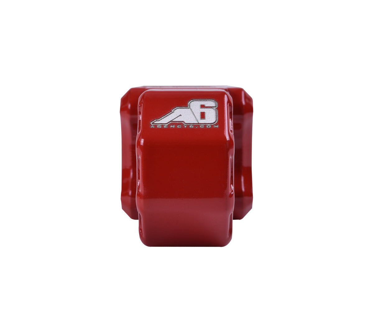 Agency 6 1.25 inch shackle block assembly in red for universal fit