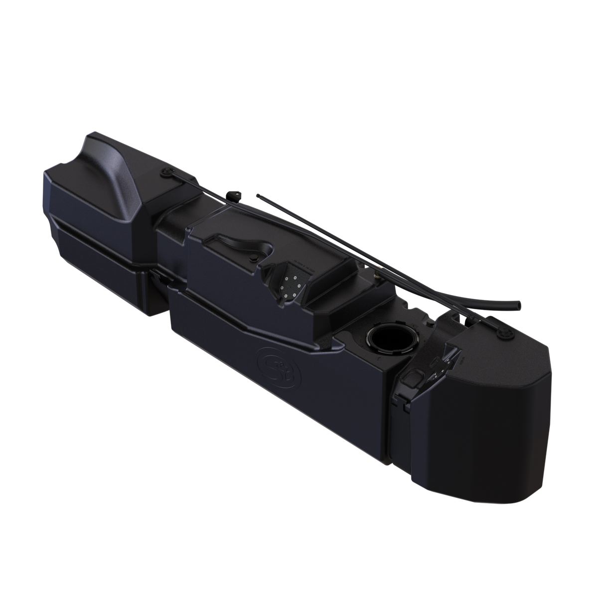 S&B 56 gallon high-capacity fuel tank for 2013-2026 Ram 6.7L Cummins crew cab long bed