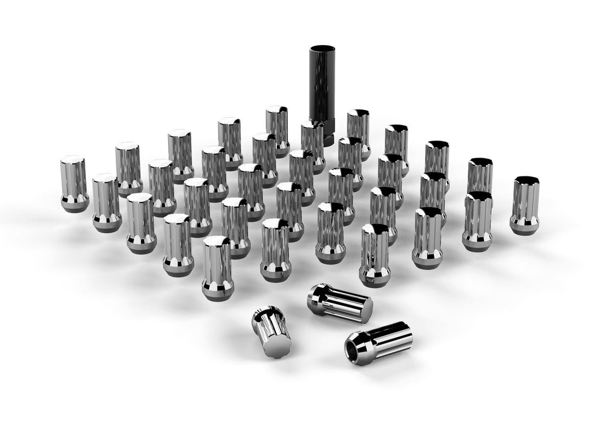 TeraFlex Spline Drive Lug Nut Kit - 9/16"x18 - Chrome - 36 Pcs