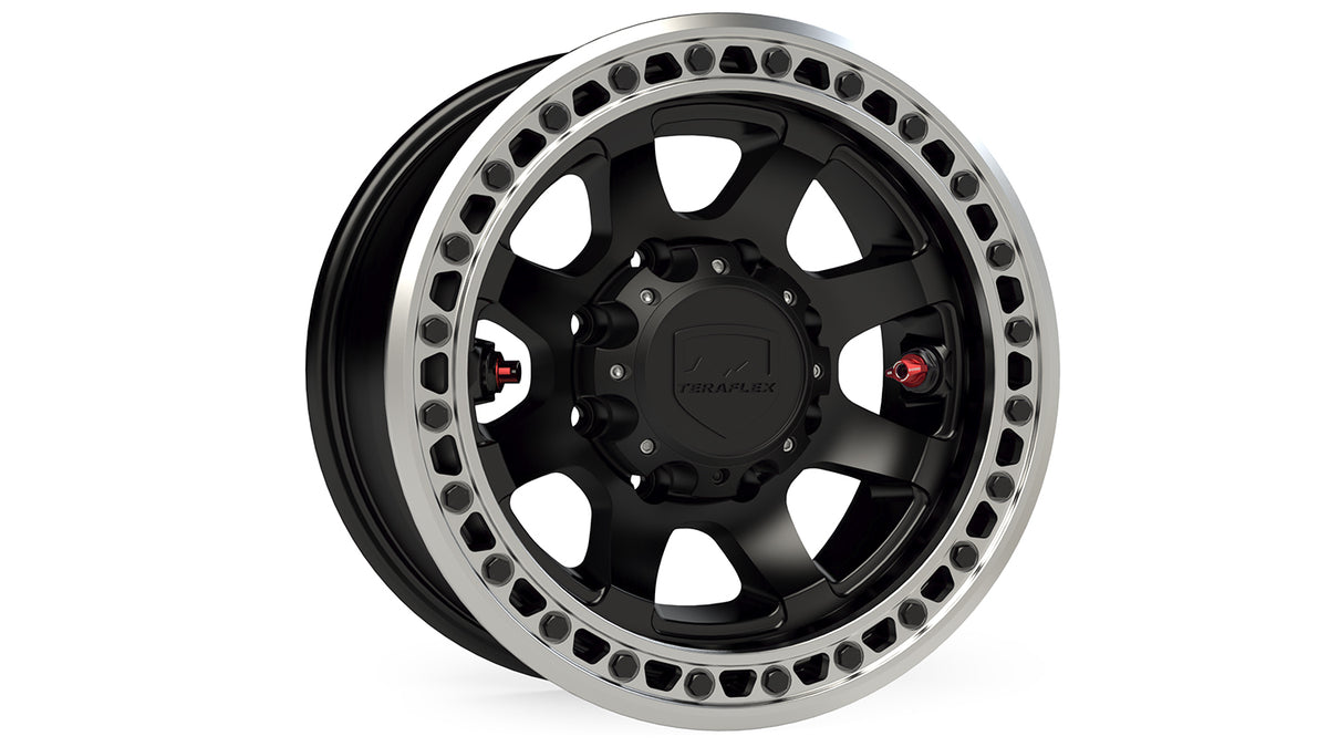 TeraFlex Olympus Beadlock Off-Road Wheel - 8x6.5" -25mm - Metallic Black