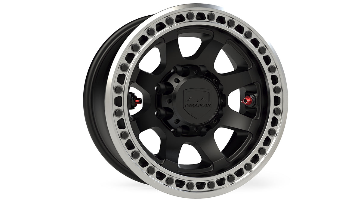 TeraFlex Olympus Beadlock Off-Road Wheel - 8x6.5" -12mm - Metallic Black
