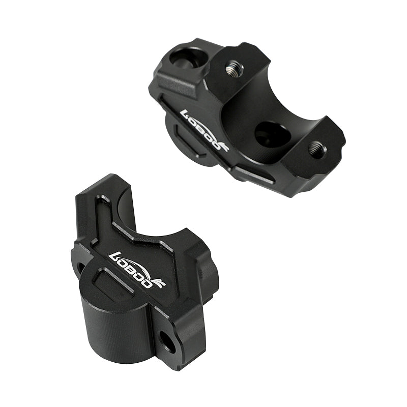 LOBOO Handlebar Risers for Harley-Davidson Pan America 1250 / 1250 Special (2021-on) – CNC Aluminum 0.31 in Rise / 0.71 in Setback, Black Anodized Finish